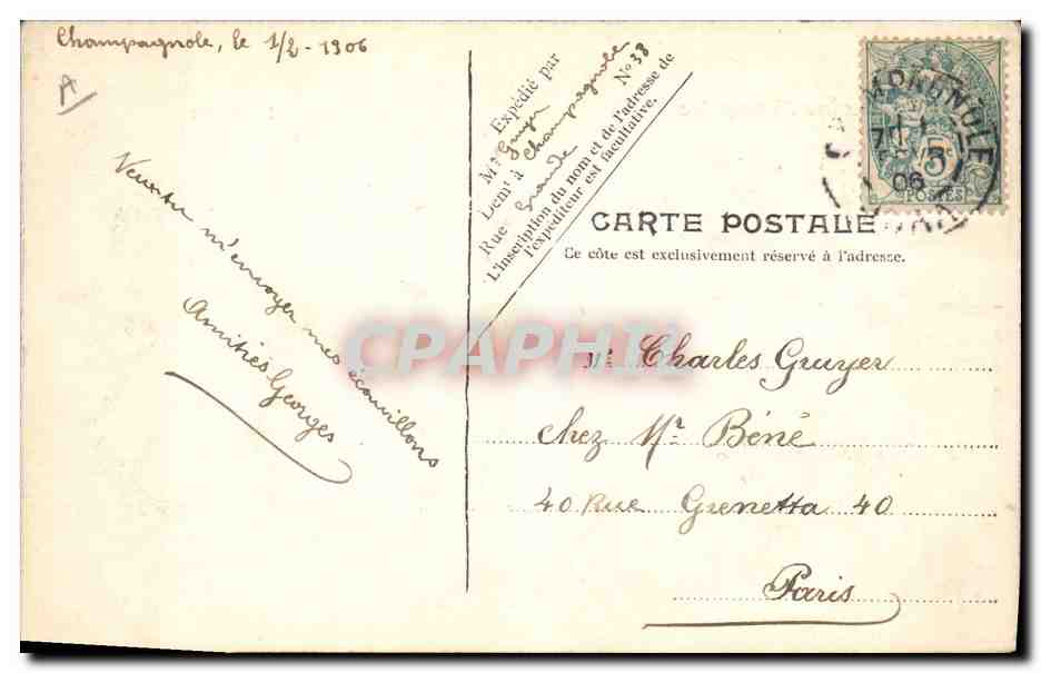 Le Bouvet — Croiseur de la Marine Française — V.P. Parla No.11 — Achterkant