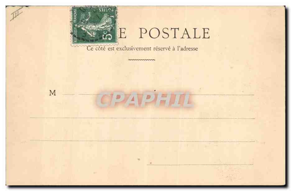 CPA Bateau de Guerre Toulon Le Bouvet — Verso