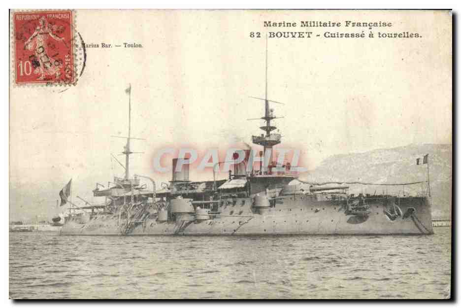 Bouvet — Cuirassé à tourelles — Marine Militaire Française — Toulon