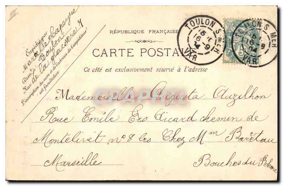 CPA Brignoles Sous Prefecture Ancien chateau St Louis Enfants — Verso