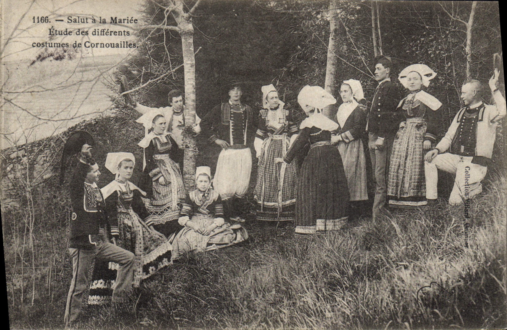 CPA Folklore Salut a la mariee Cornouailles