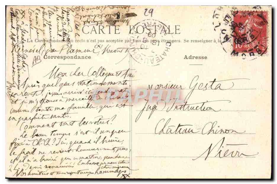 CPA Folklore Salut a la mariee Cornouailles — Verso
