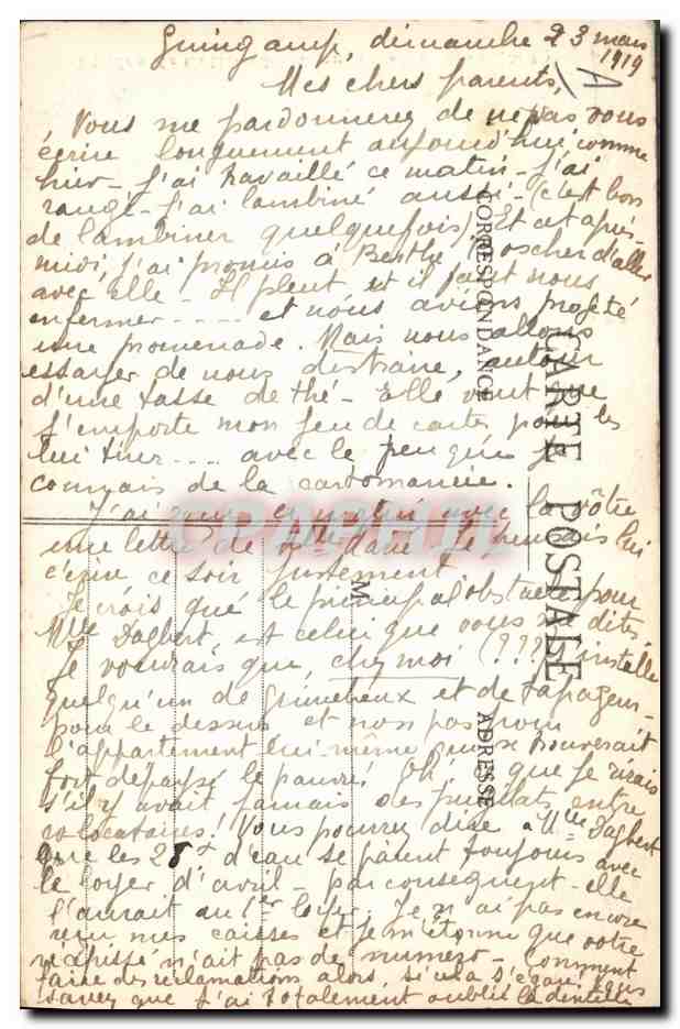 CPA Folklore Coiffe paysanne du Pays de Baud Face et profil — Verso