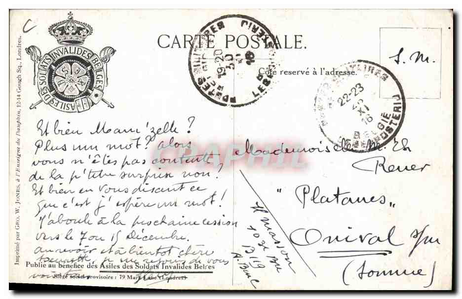 Armée Belge — Lancier — Par M. Wagemans — Reverso