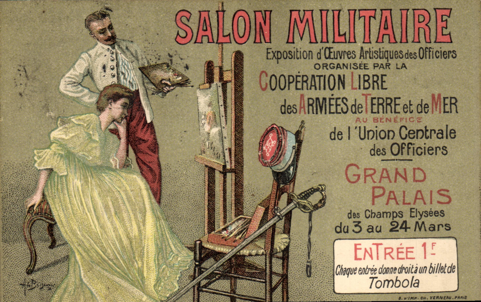 Salon Militaire — Exposition d'Œuvres Artistiques des Officiers — Imp. Ch. Verneau, Paris