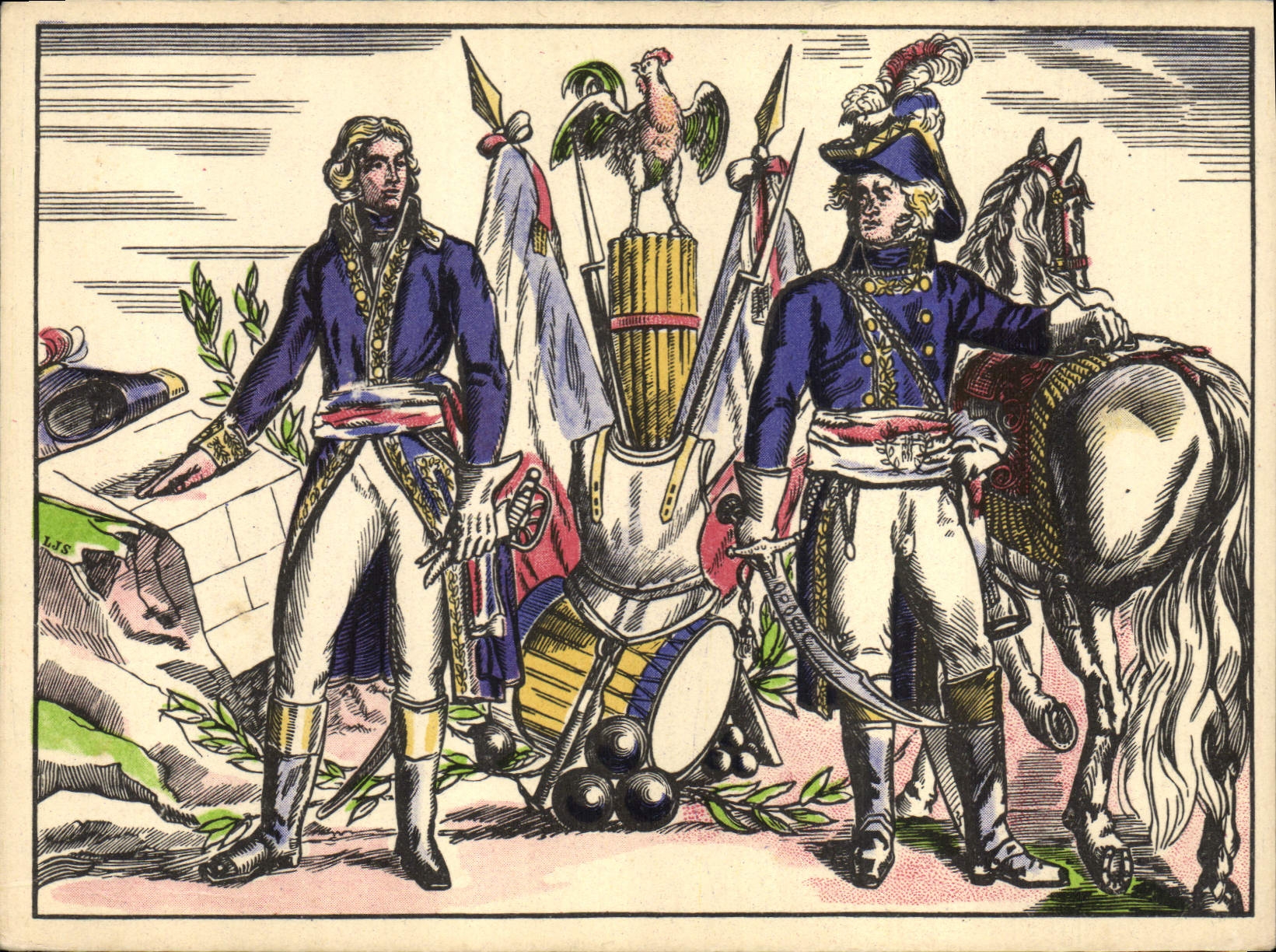CPA Militaria Les generaux Hoche et Kleber Wissembourg Strasbourg