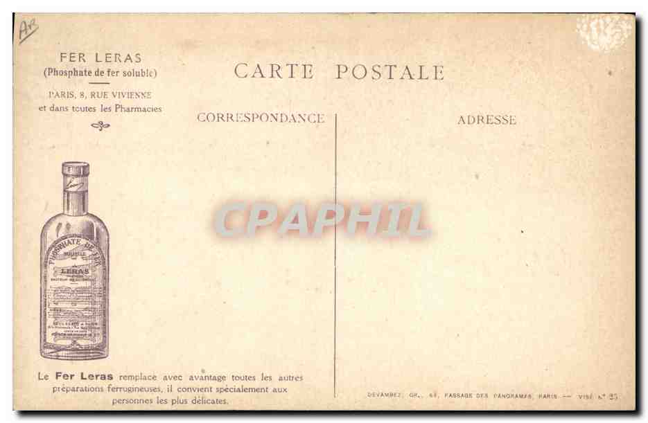 CPA Militaria Soldat Hindou Publicite Phosphate de Fer Leras  — Rückseite