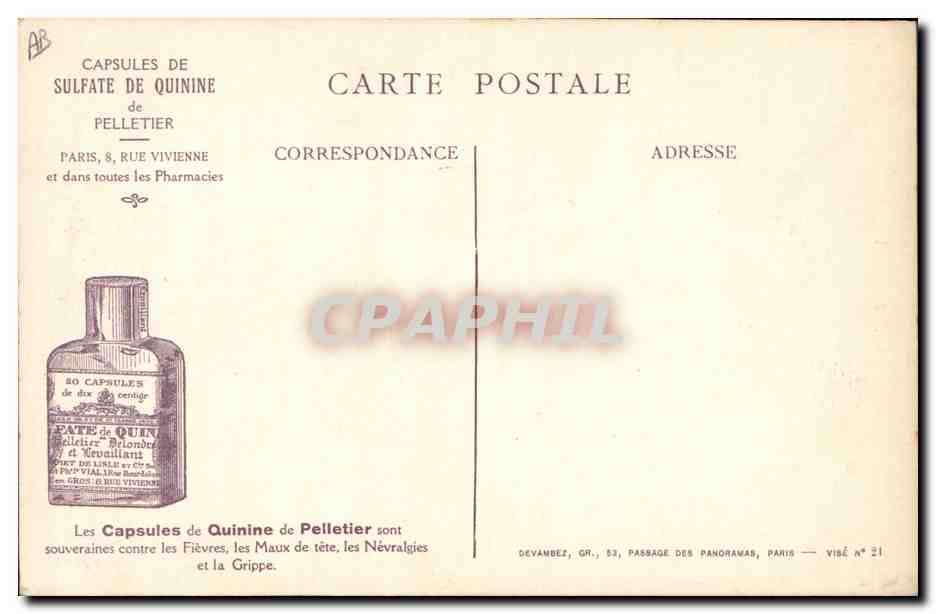 CPA Militaria Infanterie Anglaise Publicite Quinine Pelletier — Rückseite