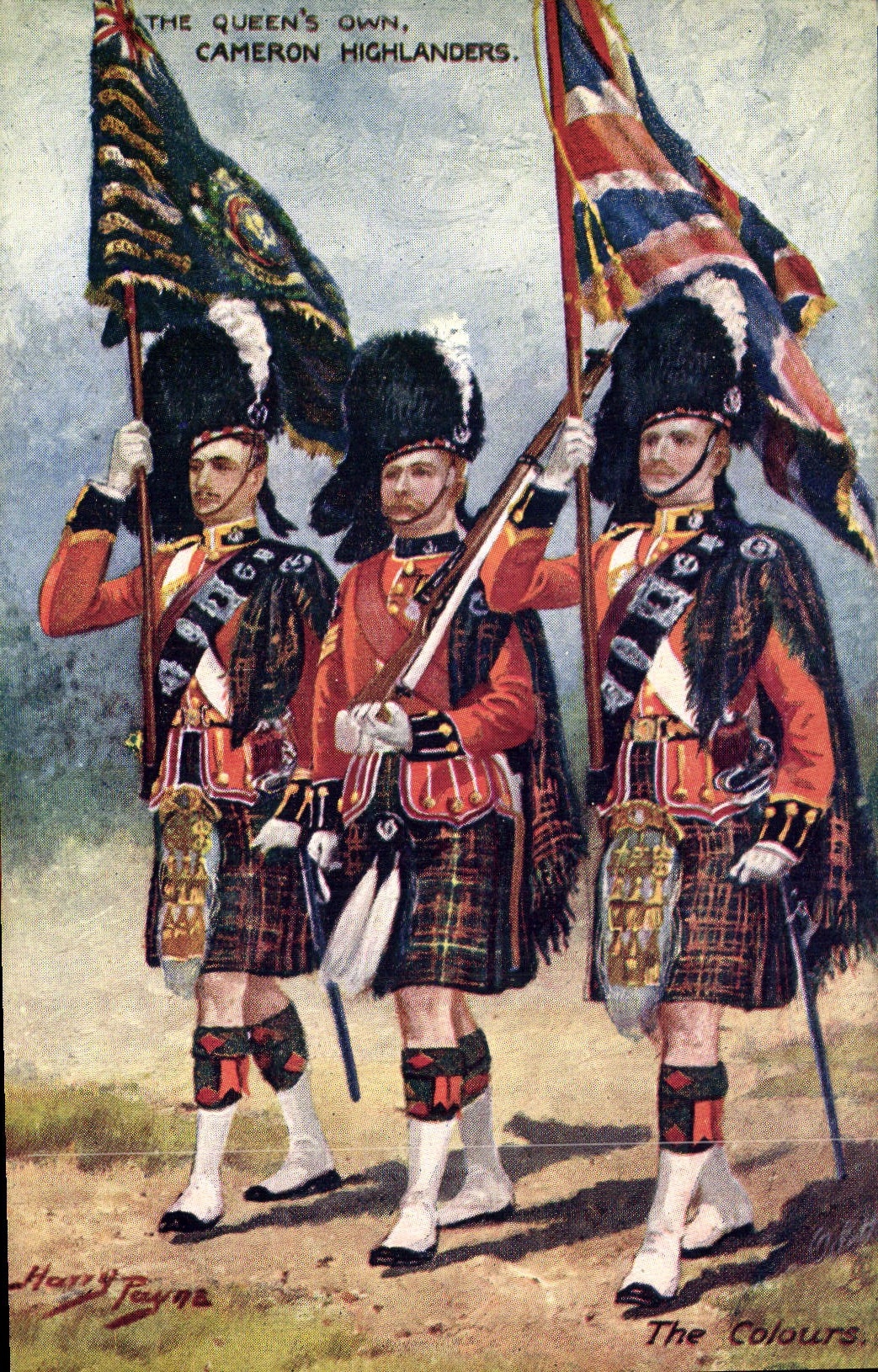 Les Cameron Highlanders — The Queen's Own — Tuck & Sons, n° 8383
