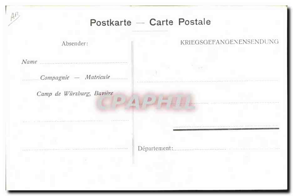 CPA Militaria On reprise des chaussettes Nat — Verso