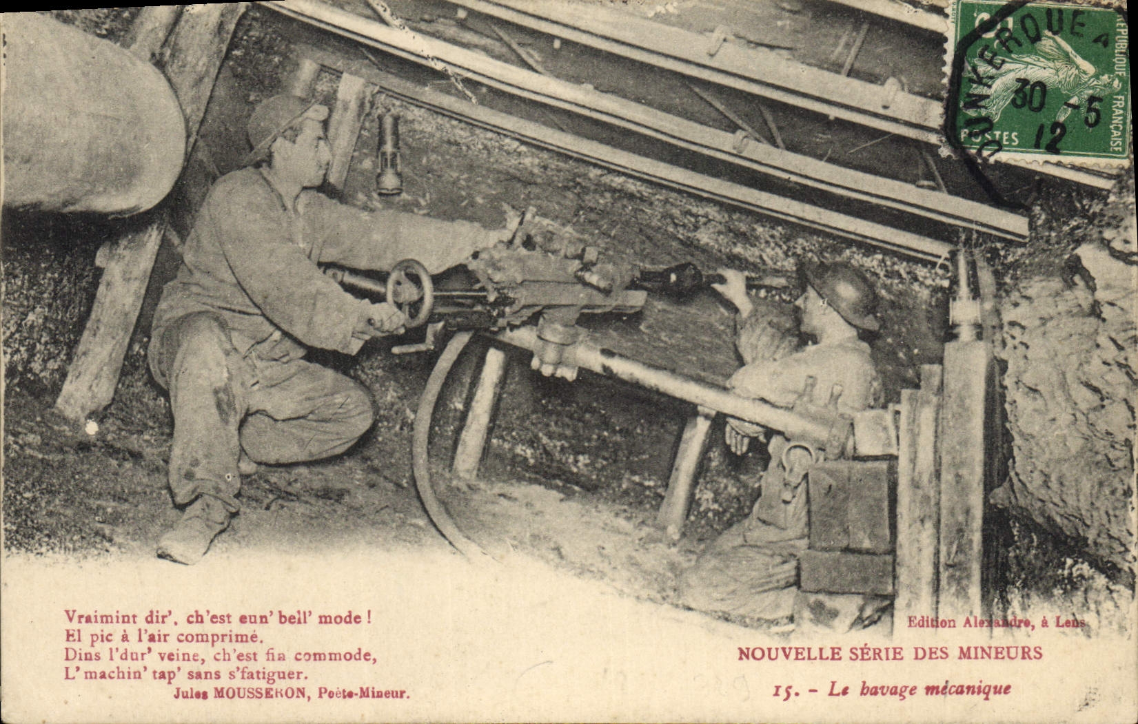 CPA Mine Mines Au Pays Noir Le bavage mecanique