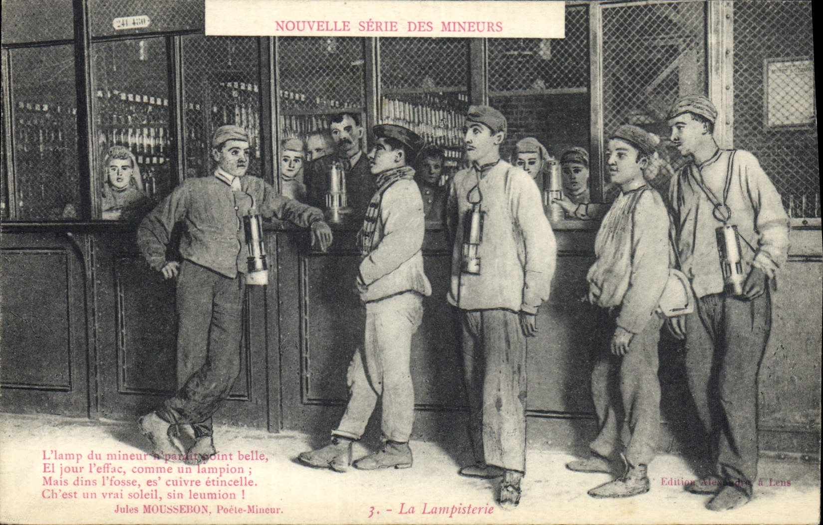 CPA Mine Mines Mineurs La Lampisterie