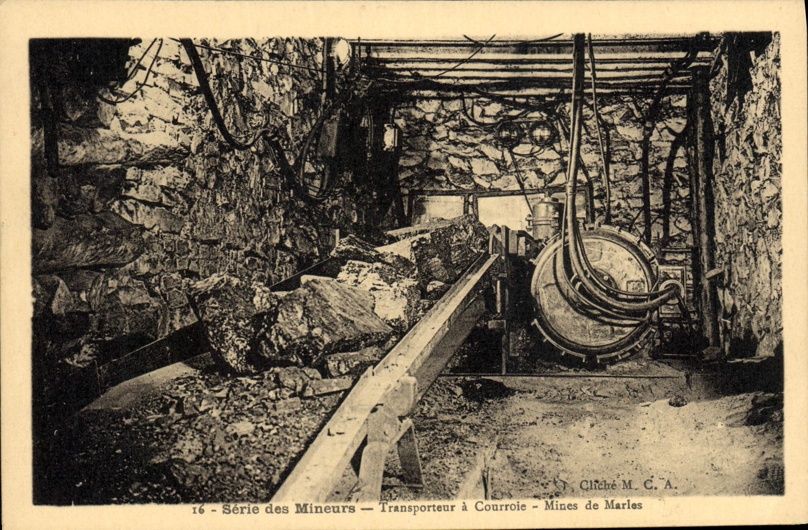 Mine de Marles — Transporteur à Courroie — Série des Mineurs n°16 — Cliché M.C.A.