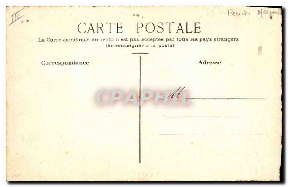 Pérouse (France) — paysage alpin avec maison et personne — éditeur non identifié, n° de série non visible — Verso