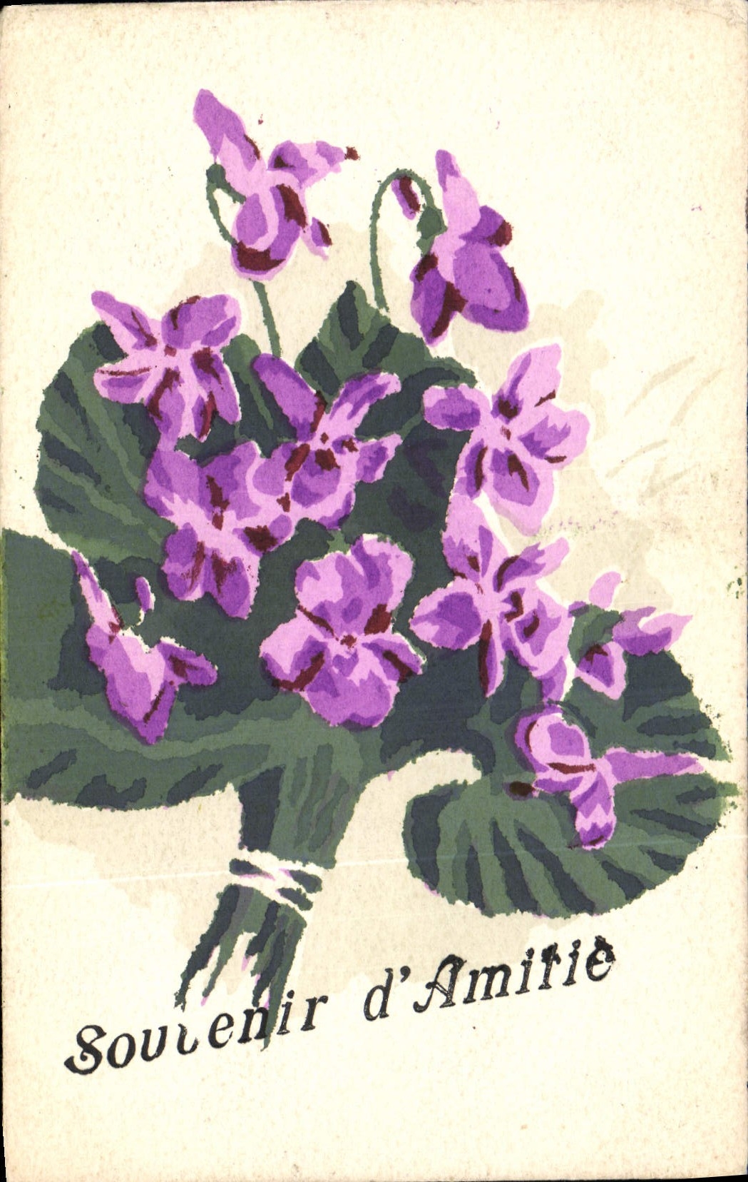 CPA Fantaisie Fleurs (dessin a la main) 
