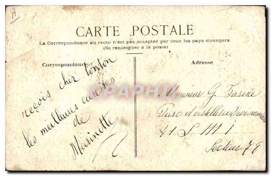 CPA Fantaisie Fleurs (dessin a la main)  — Verso