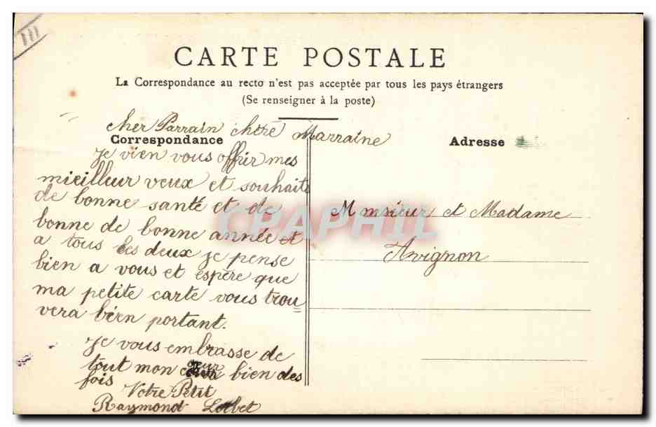 CPA Fantaisie Fleurs (dessin a la main)  — Verso