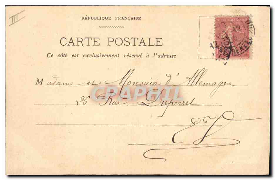 CPA Fantaisie Fleurs (dessin a la main)  — Verso
