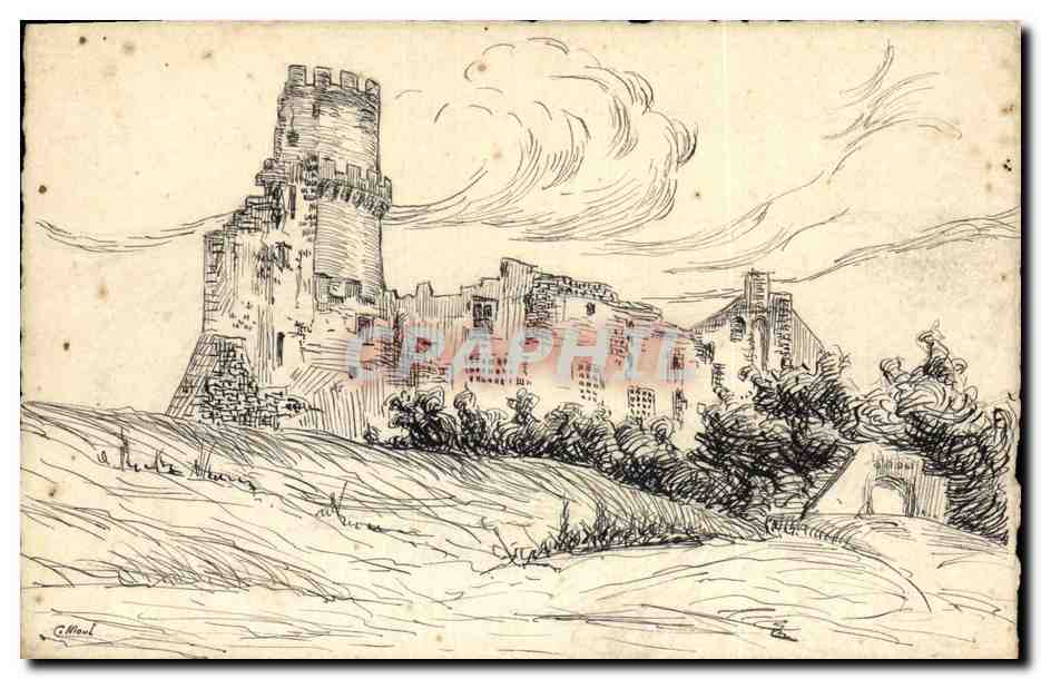 Château de la Tour — dessin à l'encre — G. Allard