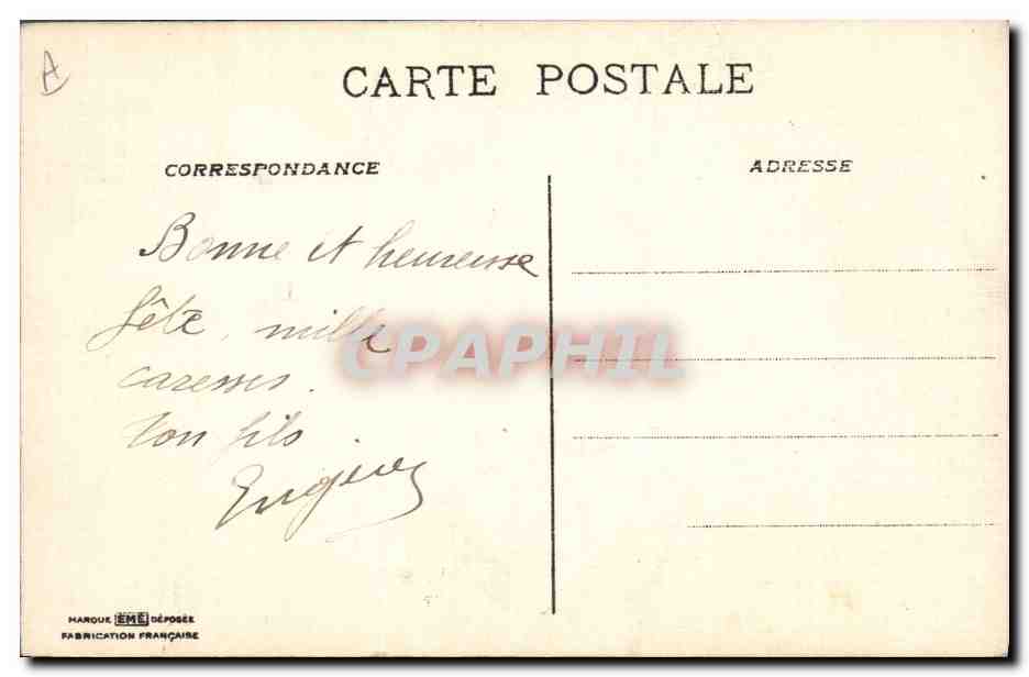 Dominique — oiseau et fleur — Harouët — Verso