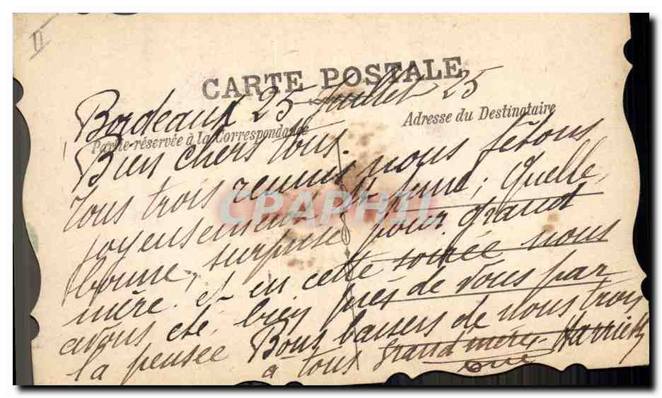 Fleur de violet — Que le Bonheur vous accompagne — Carte postale — Verso