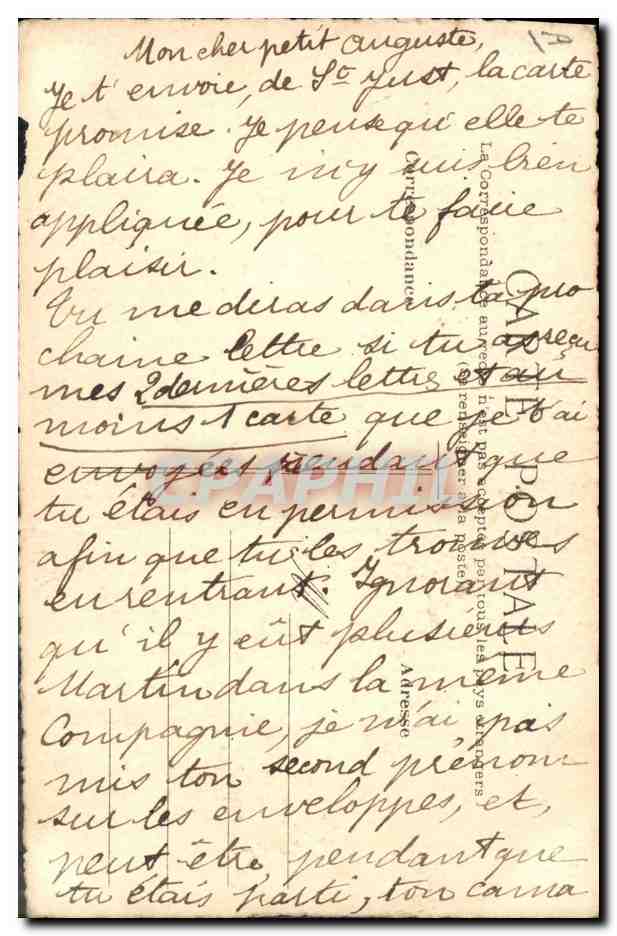 Château enneigé — 1917 — RA- — Reverso
