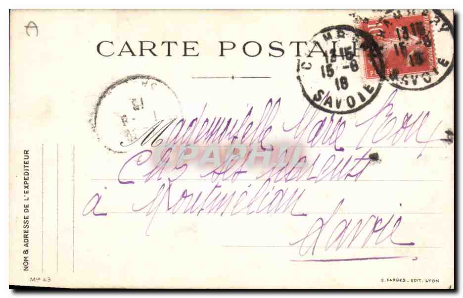 CPA Fantaisie Fleurs (dessin a la main)  — Verso