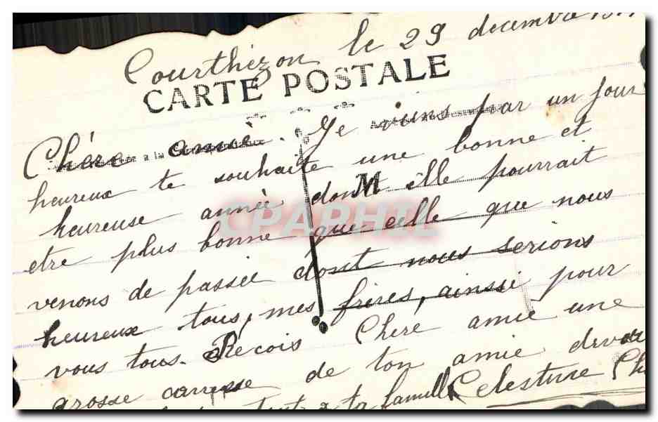 CPA Fantaisie Fleurs (dessin a la main)  — Verso