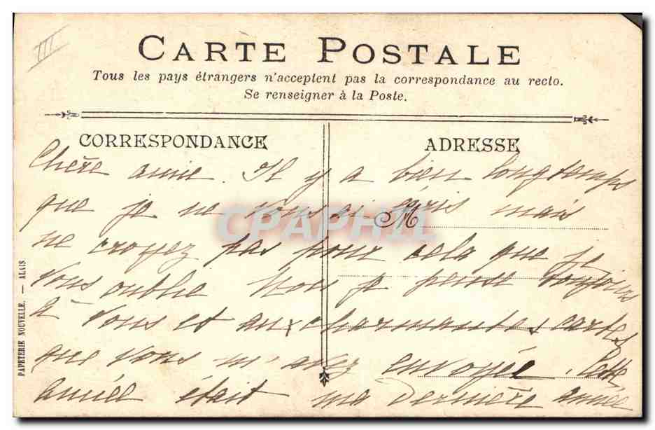 CPA Fantaisie Fleurs (dessin a la main)  — Verso