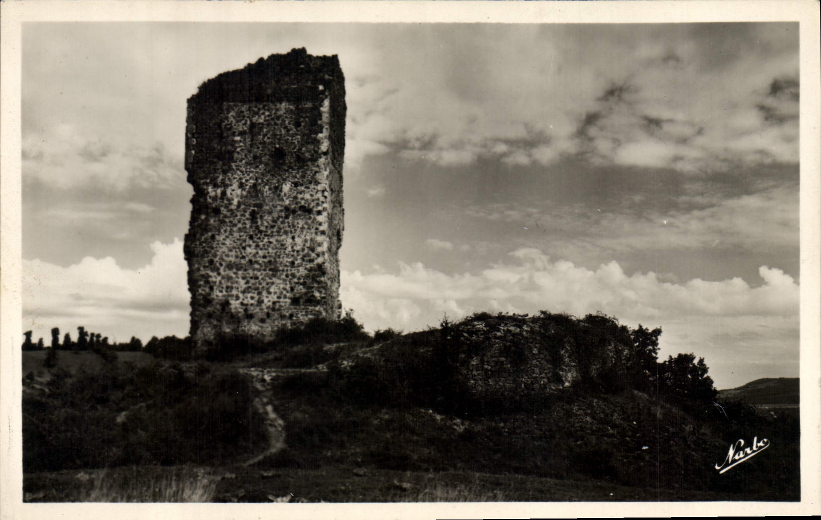 CPA Chateau Salies du Salat Ruines et vieille tour 