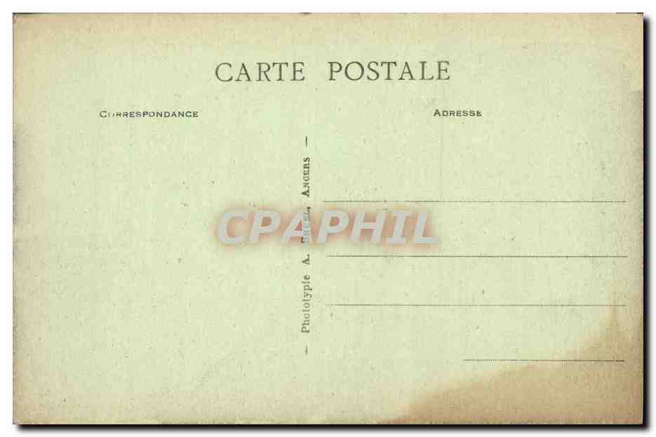 CPA Angers L'entree du Chateau et le pont levis — Rückseite