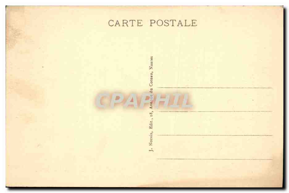 CPA Chateau Nantes Les douves et les trois tours du chateau de la Duchesse Anne — Verso