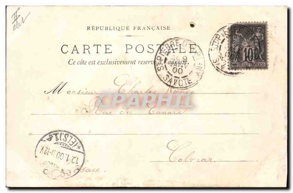 CPA Chateau de Miolans St Pierre d'Albigny — Rückseite