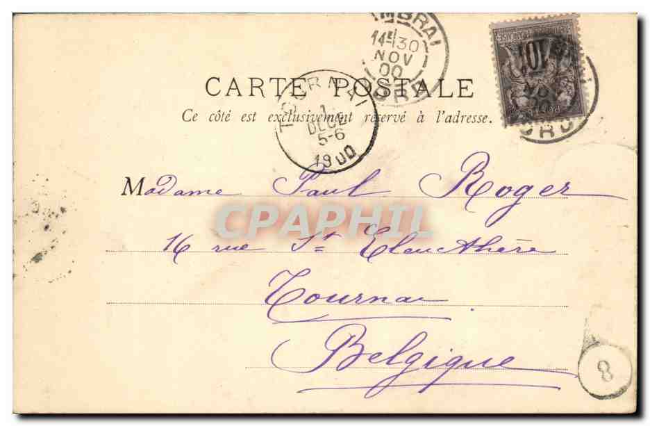 Tour Abancourt — Cambrai — B.F., Paris — Verso