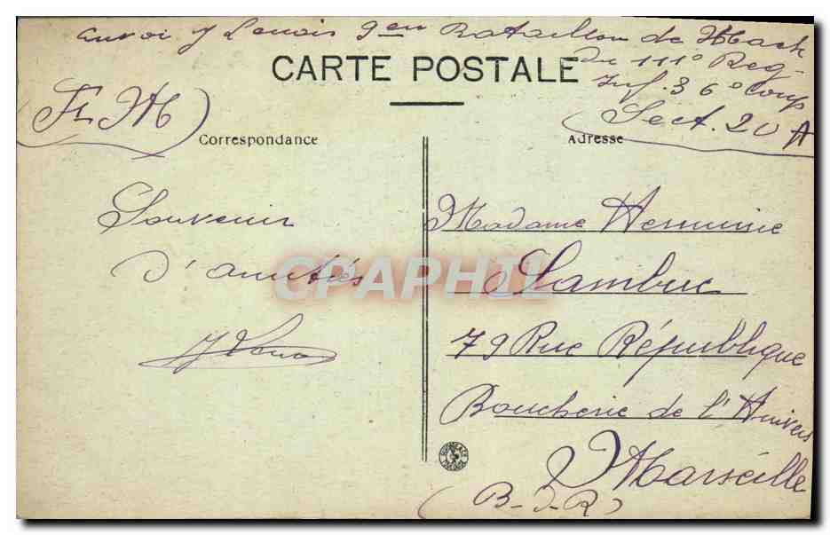 CPA Chateau de Montmorency  — Rückseite