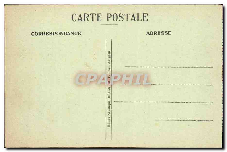 CPA Chateau Villeneuve Saint Andre Fort Saint Andre — Verso