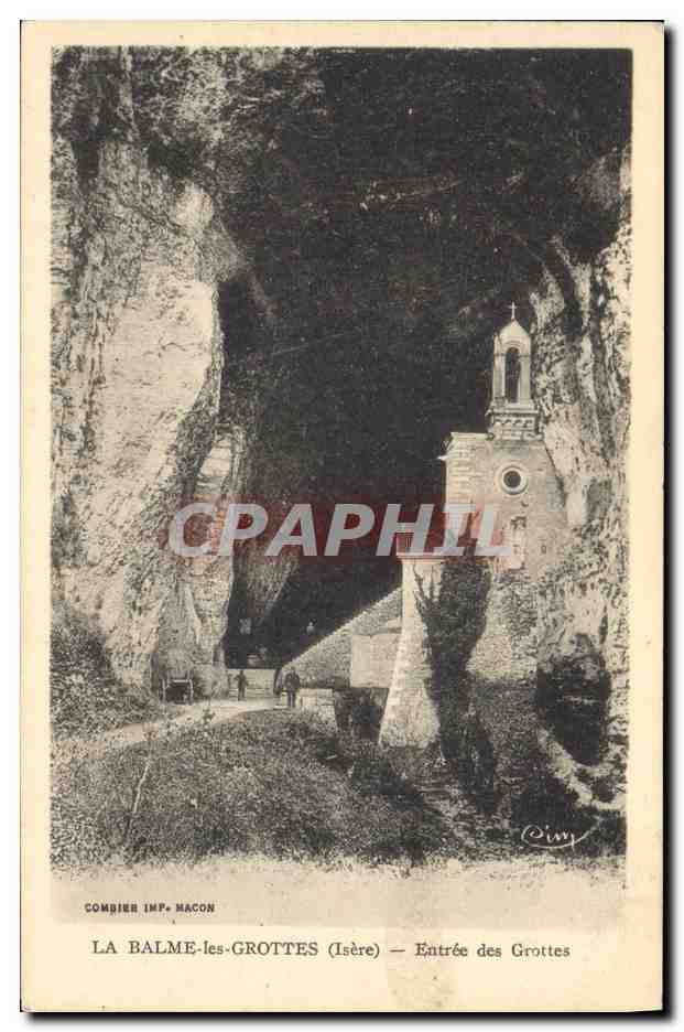 CPA Grottes La Balme les Grottes L'entree des grottes