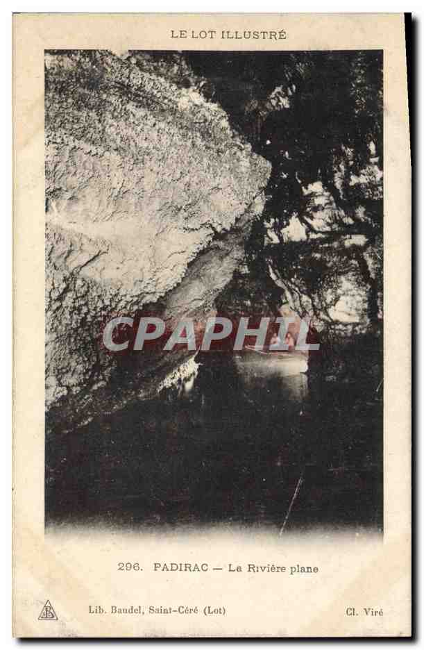 CPA Grottes Padirac La riviere plane