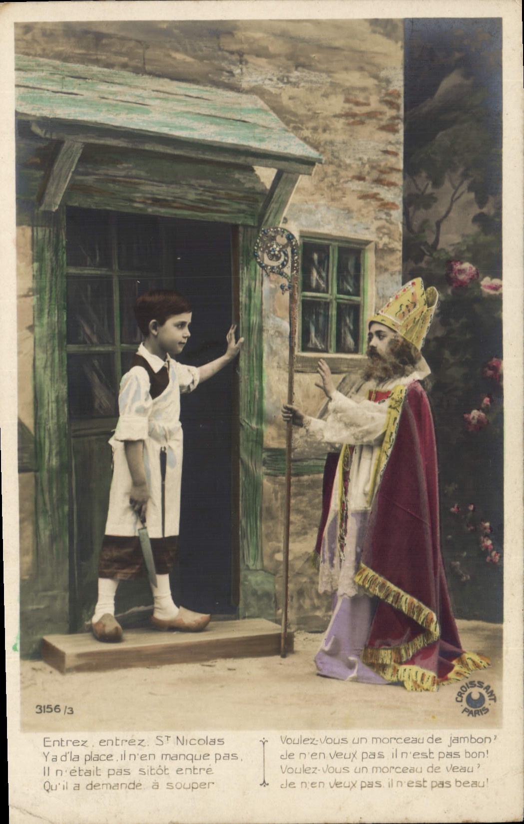 CPA Fantaisie Pere Noel Enfants