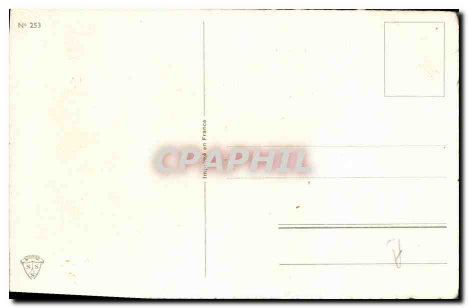 Tarjeta postal antigua Fantasía Papá Noel — Reverso