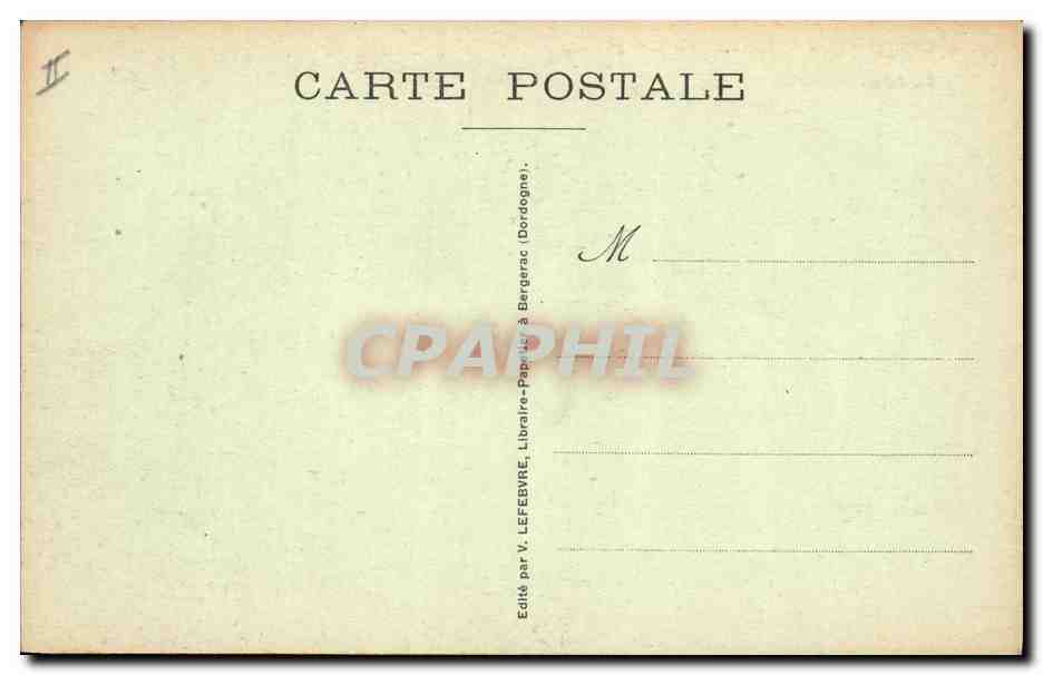 CPA Palais de Justice Bergerac Caleche Cheval — Verso