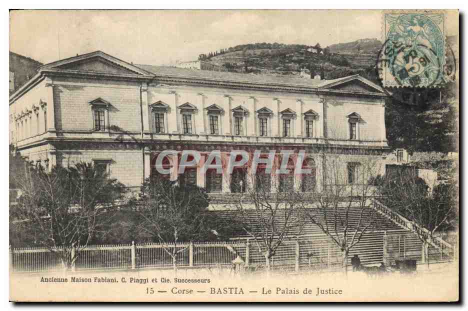 CPA Palais de Justice Corse Bastia Corsica