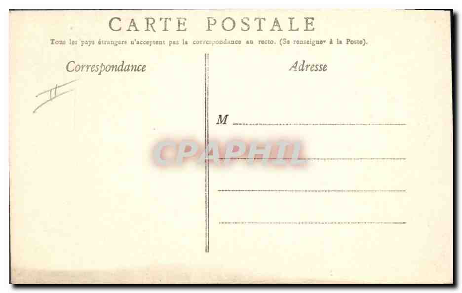 CPA Palais de Justice Boulogne sur Mer — Verso