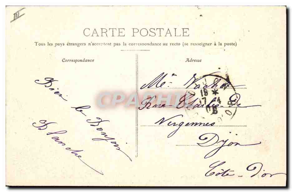 CPA Palais de Justice Belfort — Verso