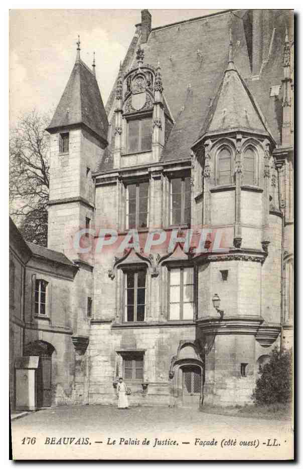 CPA Palais de Justice Beauvais Facade Cote Ouest