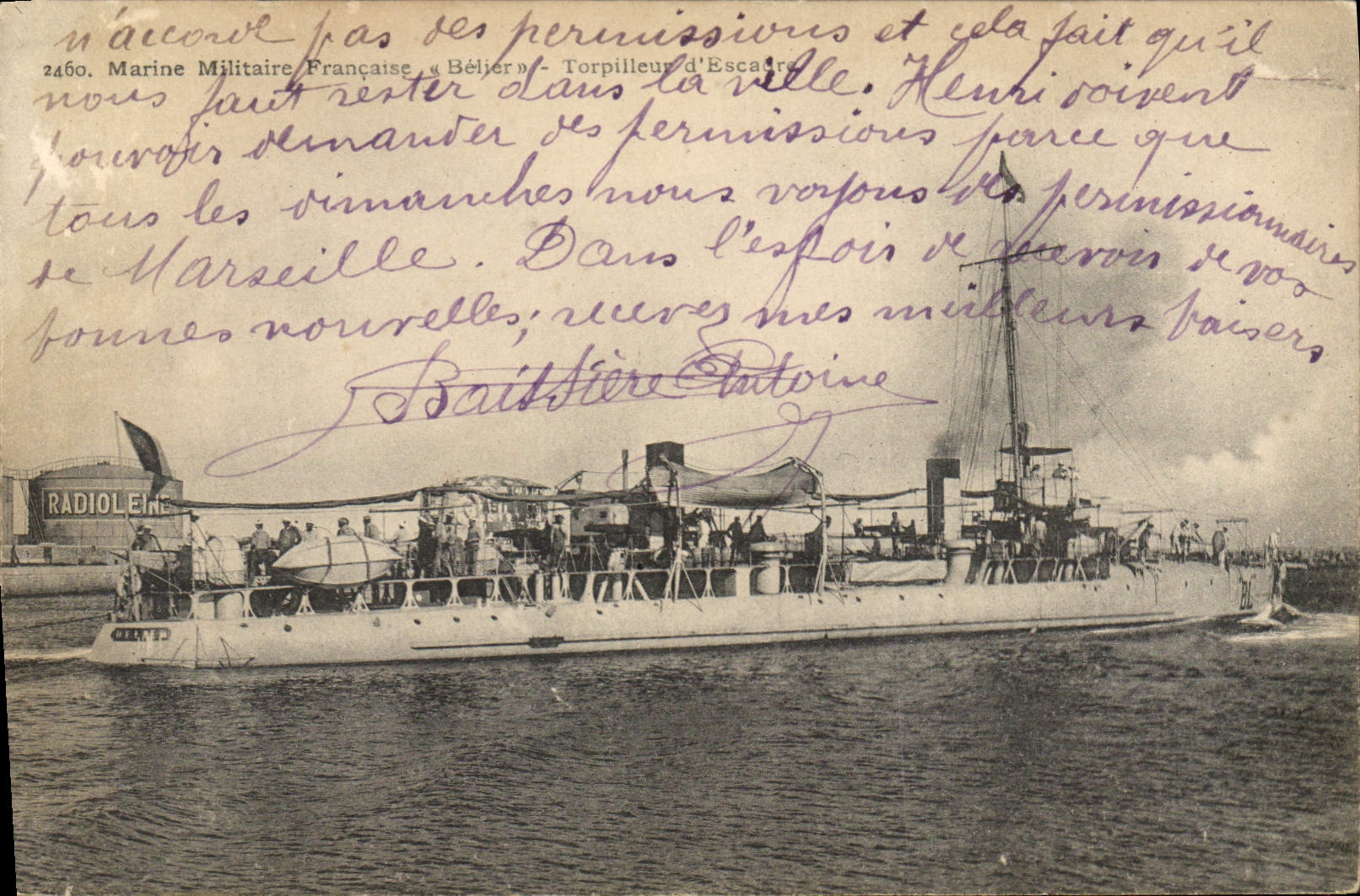 Torpilleur d'Escadre « Bélier » — Marine Militaire Française — Marseille
