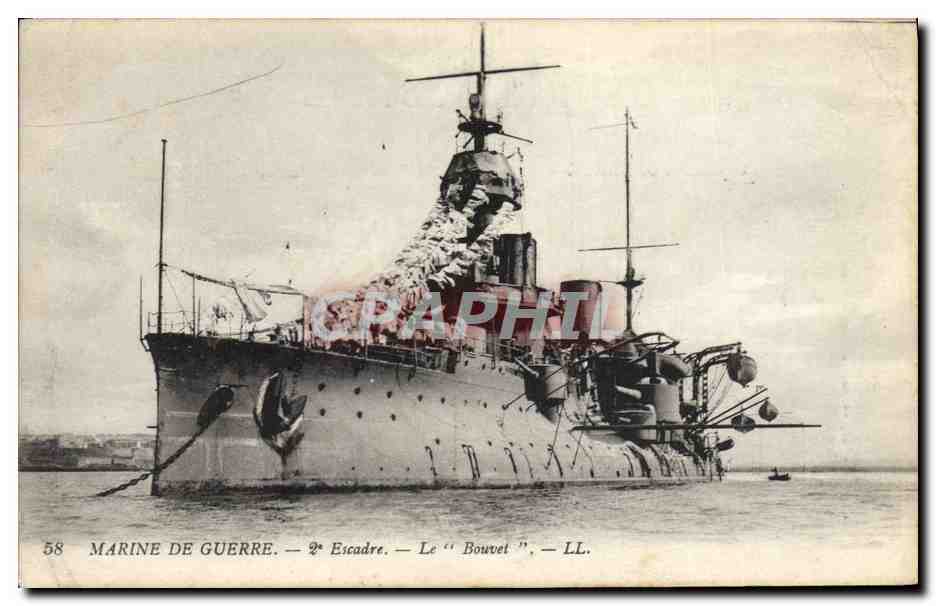 Le "Bouvet" — 2e Escadre — Marine de Guerre — LL. — N° 58