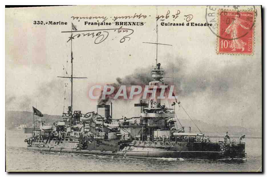 Cuirassé français "Brennus" — Cuirassé d'Escadre — Marine Française