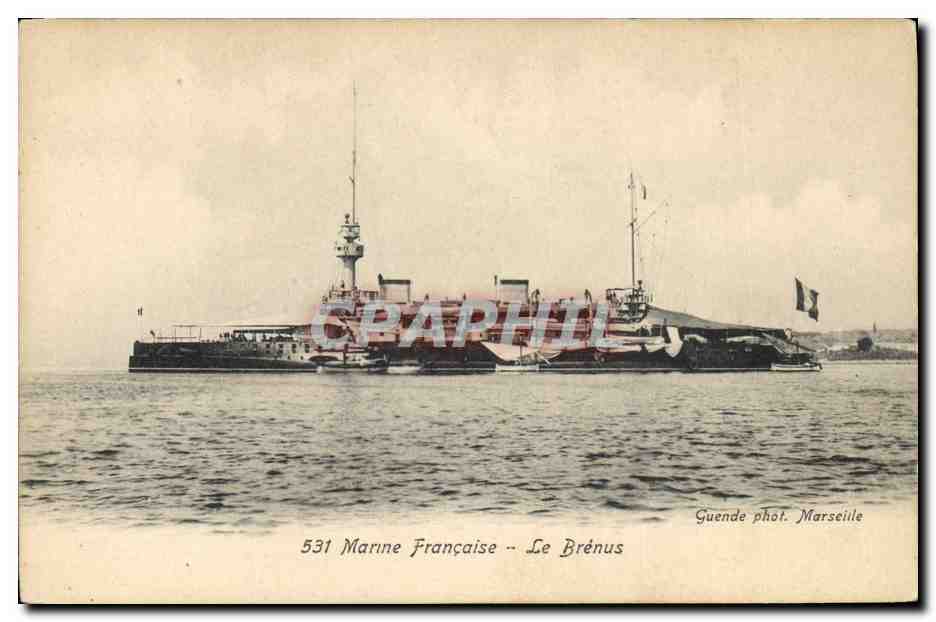 CPA Bateau de Guerre Le Brenus