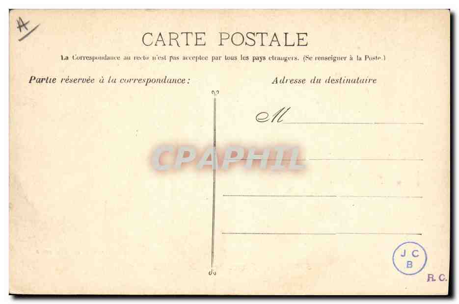CPA Bateau de Guerre Le Brenus — Verso